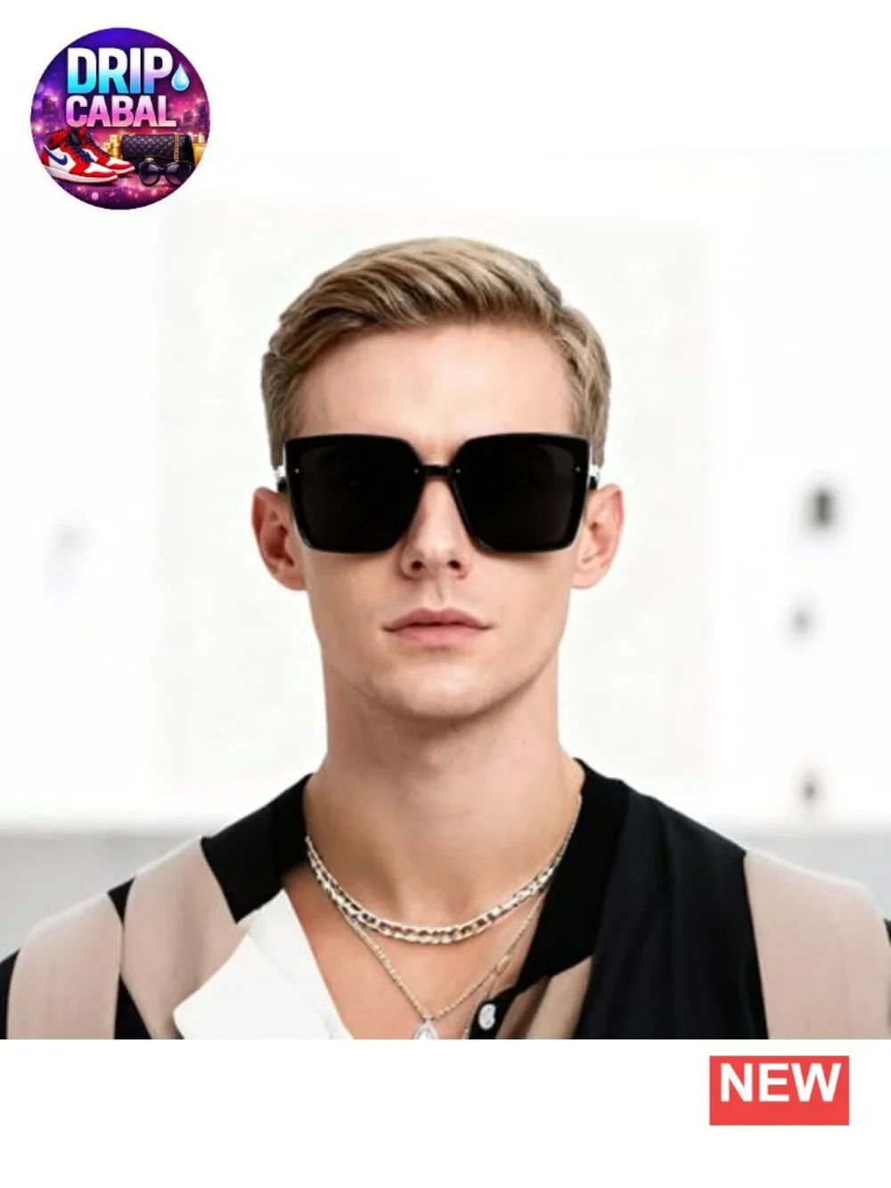 Oversized Square Sunglasses UV400 Protection Unisex